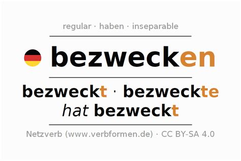 bezwecken translation in English 